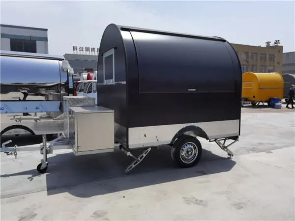 Halal Food Truck Mobile Kitchen Trailer Hot Dog Stand Dining Cart