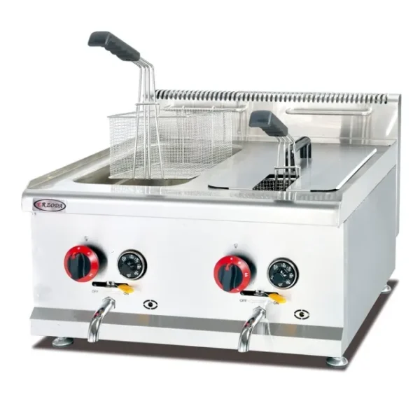 Stainless Steel Counter Top Gas Fryer GF-585 14LX2